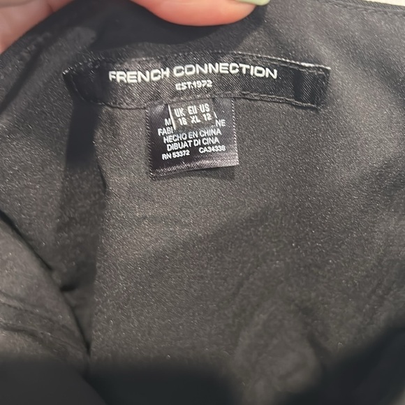French Connection strapless whisper one leg mini maxi dress new size large / 12 - Picture 5 of 6